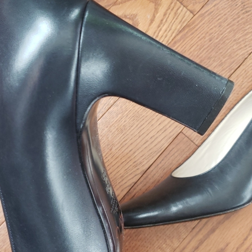 BALLY heels. Vintage leather blue heels - Picture 4 of 9